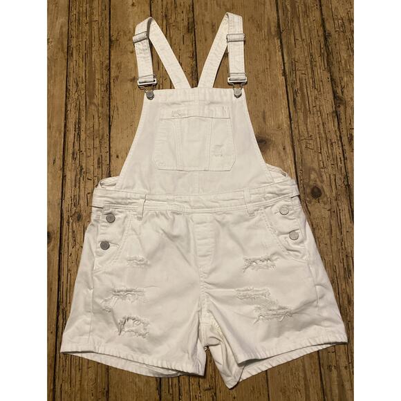 BLANK NYC Womens Size 28 White Jean Overalls - Picture 1 of 6